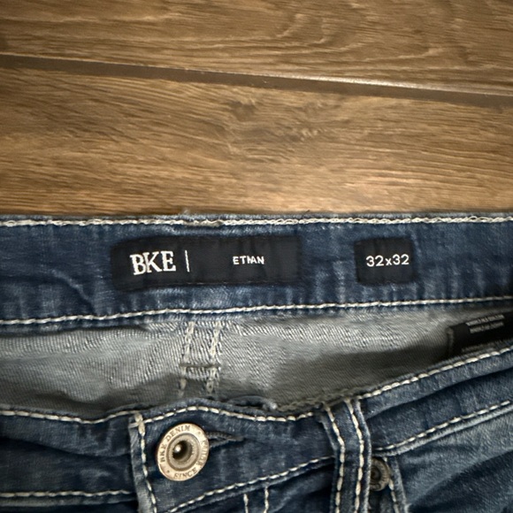 BKE Buckle Ethan Straight Jeans Mens 32x32 Dark Wash Blue Premium Stretch Denim - Picture 3 of 7